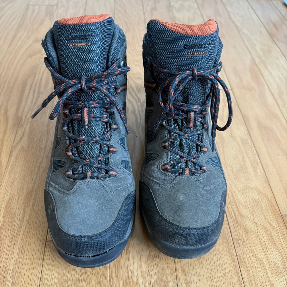 Hi-Tec Suede Rugged Outdoors‎ Hiking Performance Waterproof Boots 10.5 Gray